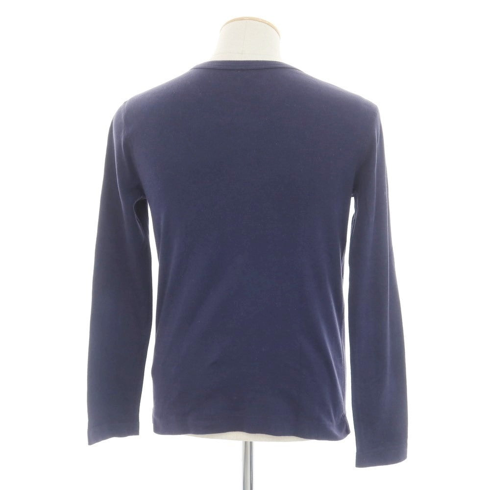 [Used] Three Dots Cotton V-neck Long Sleeve T-Shirt Navy [S] [Condition Rank C] [Men&