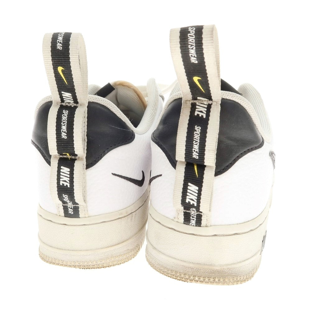 【中古】ナイキ NIKE Air Force 1 Low Utility レザー スニーカー ホワイト【 25.5 】【 状態ランクC 】【 メンズ 】