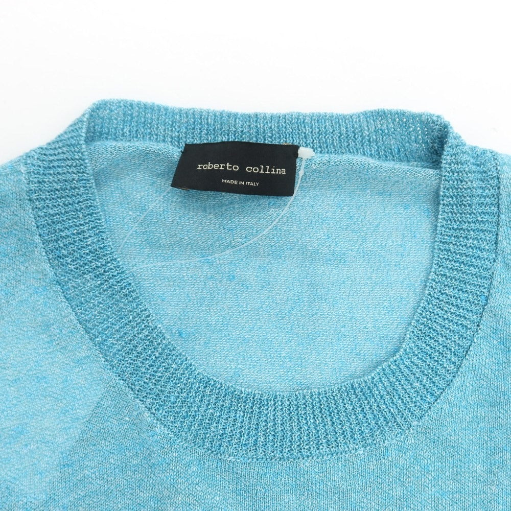 [Used] Roberto Collina ROBERTO COLLINA Linen cotton short sleeve pullover knit blue [Size 48] [BLU] [S/S] [Condition rank B] ​​[Men&