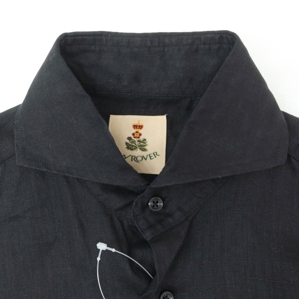 [Used] GUY ROVER Linen Horizontal Collar Shirt Black [S] [Condition Rank B] ​​[Men&