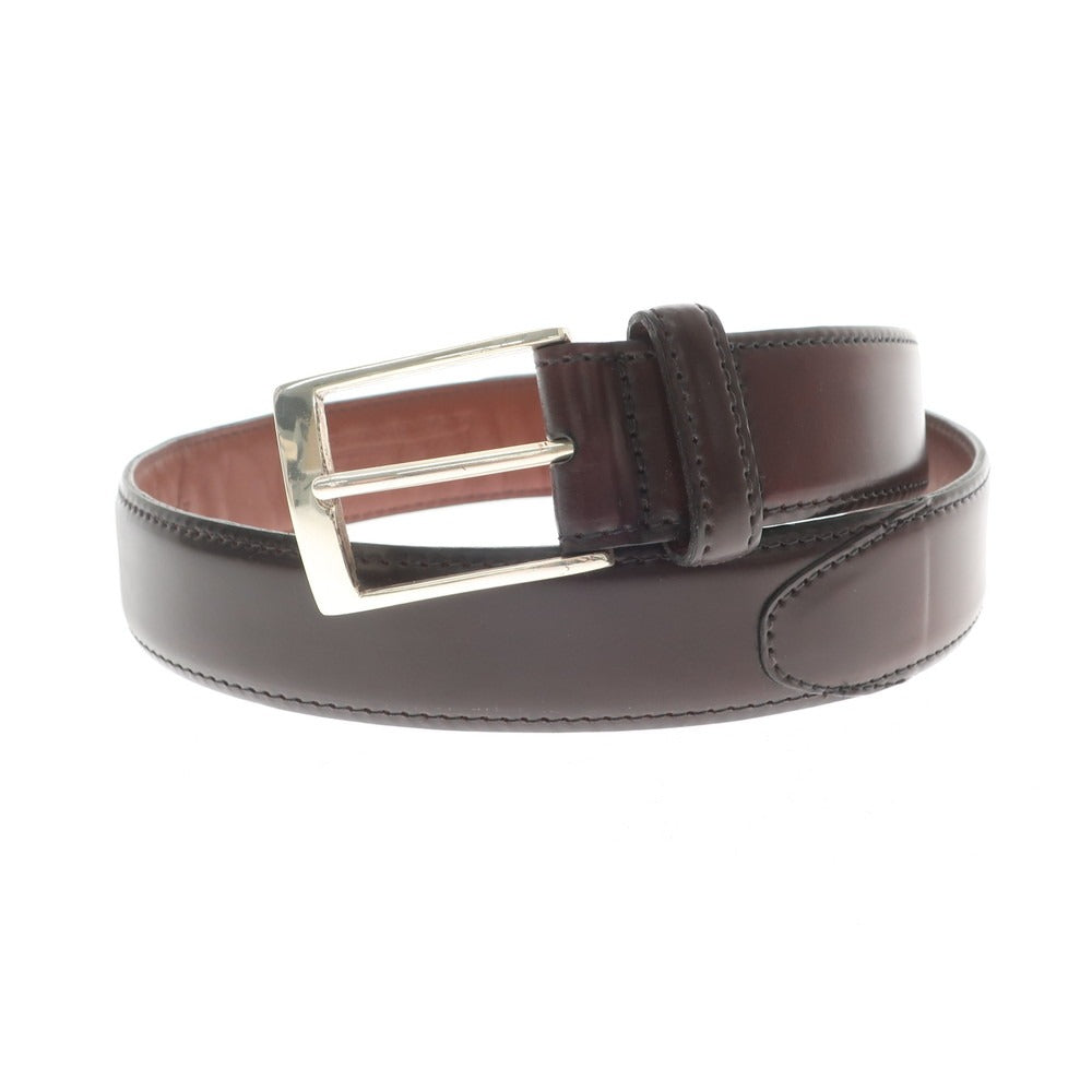 【中古】ハイランド　ベルト＆ファインレザーグッズ Highland Belts &amp; Fine Leather Goods シェルコードバン ベルト ブラウン【 30/75 】【 状態ランクC 】【 メンズ 】