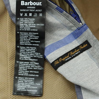 【中古】バーブァー Barbour TRENT JACKET ナイロン ステンカラーコート カーキベージュ【サイズS】【BEI】【S/S】【状態ランクB】【メンズ】【759181】