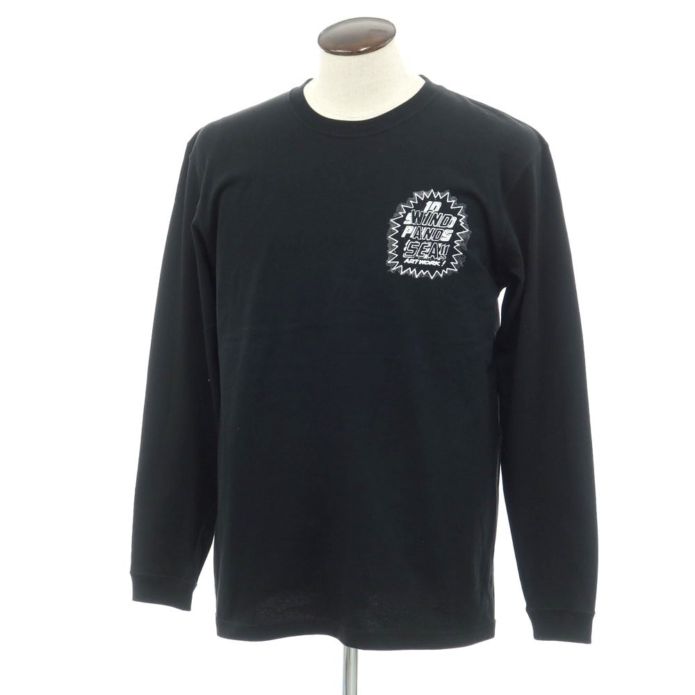 【中古】ウィンダンシー WIND AND SEA × NIIMI HIROKI 2024年春夏 コットン クルーネック 長袖Ｔシャツ ブラック【 L 】【 状態ランクA 】【 メンズ 】[EPD]