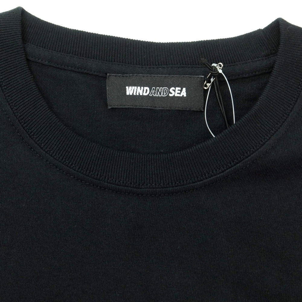 【中古】ウィンダンシー WIND AND SEA × NIIMI HIROKI 2024年春夏 コットン クルーネック 長袖Ｔシャツ ブラック【 L 】【 状態ランクA 】【 メンズ 】[EPD]