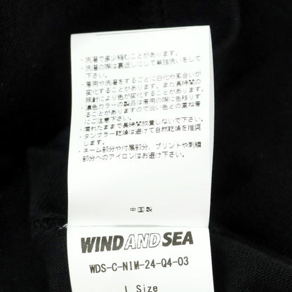 【中古】ウィンダンシー WIND AND SEA × NIIMI HIROKI 2024年春夏 コットン クルーネック 長袖Ｔシャツ ブラック【 L 】【 状態ランクA 】【 メンズ 】