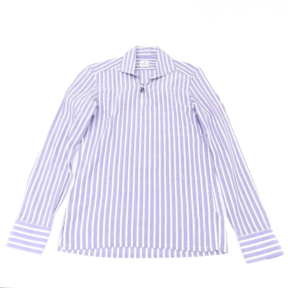 [Used] GIANGI Cotton Linen Striped Capri Shirt Purple [XS] [Condition Rank A] [Men&