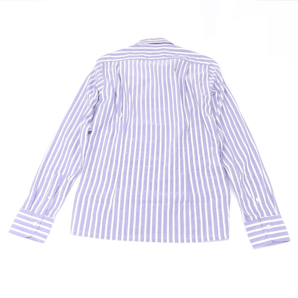 [Used] GIANGI Cotton Linen Striped Capri Shirt Purple [XS] [Condition Rank A] [Men&