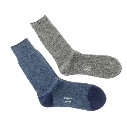 [Used] [Unused] KTLewiston 2-pair set of cotton nylon socks, gray x dark blue [25-27] [Condition Rank S] [Men&