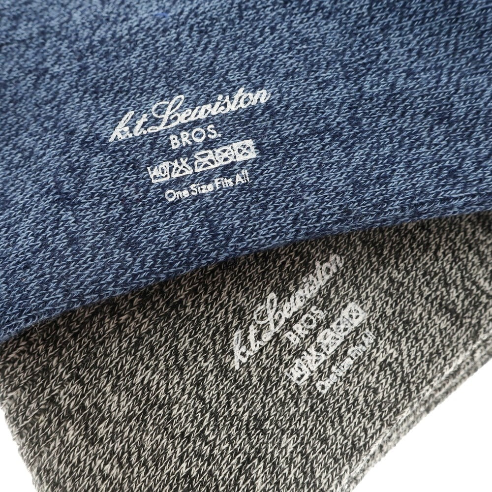 [Used] [Unused] KTLewiston 2-pair set of cotton nylon socks, gray x dark blue [25-27] [Condition Rank S] [Men&