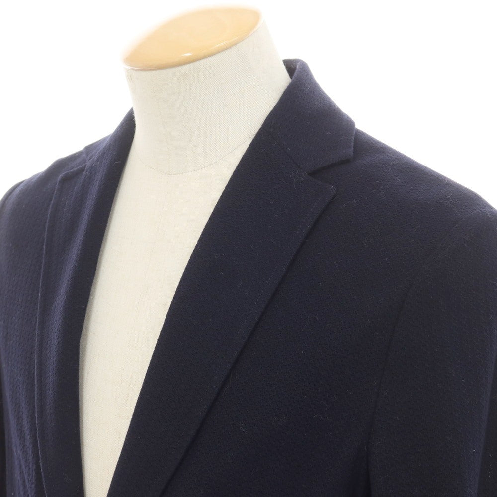 【中古】ティージャケット T-JACKET コットン 2B カジュアルジャケット ネイビー【サイズS】【 状態ランクC 】【 メンズ 】[EPD]