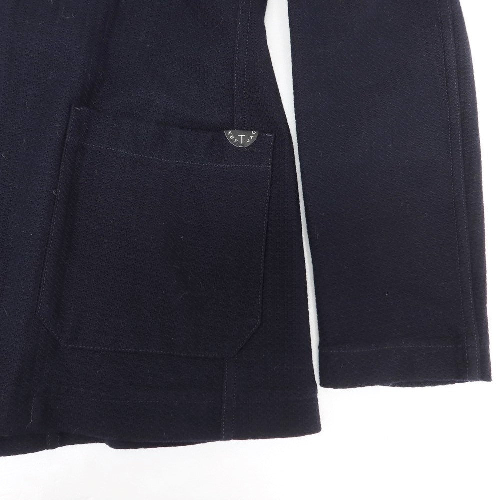【中古】ティージャケット T-JACKET コットン 2B カジュアルジャケット ネイビー【サイズS】【 状態ランクC 】【 メンズ 】[EPD]