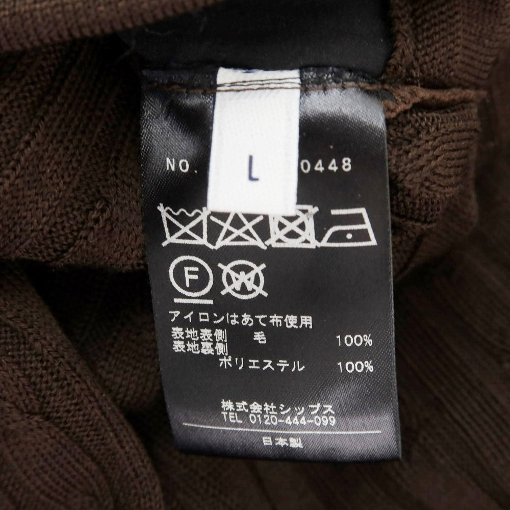 [Used] SHIPS Wool 2B Knit Jacket Brown [L] [Condition Rank B] ​​[Men&