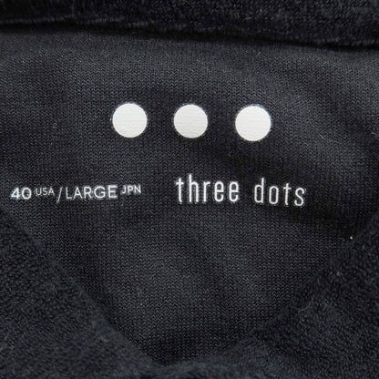 [Used] Three Dots Cotton Polyester Pile Short Sleeve Polo Shirt Black [Size L] [BLK] [S/S] [Condition Rank B] ​​[Men&