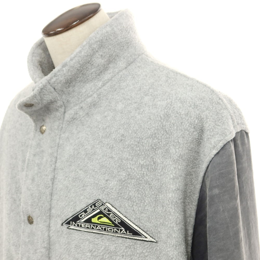 【中古】クイックシルバー Quiksilver ナイロン ジップアップ フリースジャケット グレー【 L 】【 状態ランクC 】【 メンズ 】