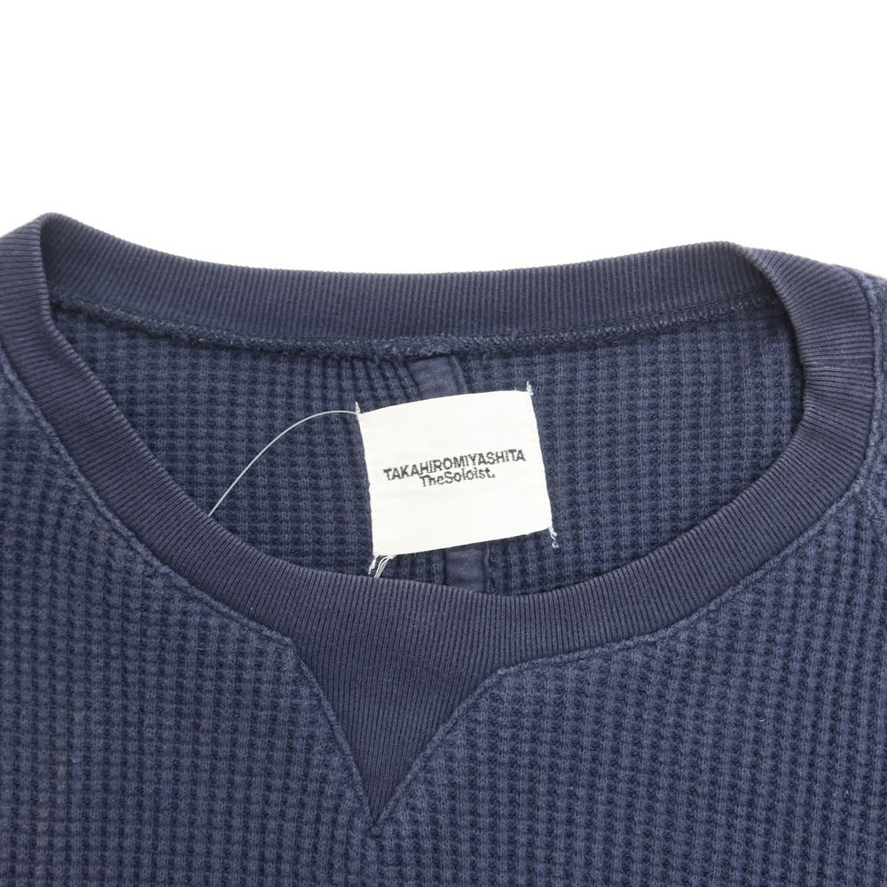 [Used] TAKAHIRO MIYASHITA The SoloIst. Cotton waffle thermal sweatshirt, navy [Size 48] [NVY] [S/S/A/W] [Condition Rank C] [Men&