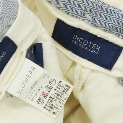 【中古】インコテックス INCOTEX ツイルコットン カジュアルスラックスパンツ クリーム【 46 】【 状態ランクC 】【 メンズ 】