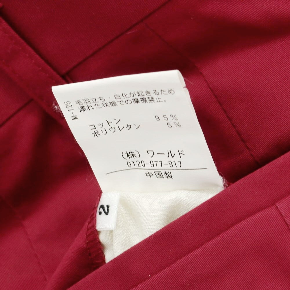 [Used] TAKEO KIKUCHI Stretch Cotton Casual Slacks Pants Wine Red [2] [Condition Rank C] [Men&