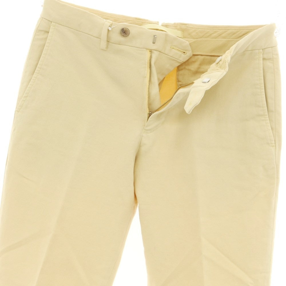 [Used] Green Label Relaxing stretch cotton casual slacks pants, beige yellow [M] [Condition rank B] ​​[Men&