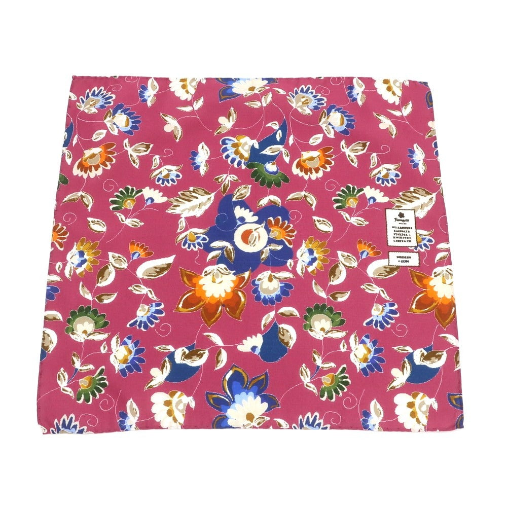 【中古】フマガッリ Fumagalli コットンシルク系 ポケットチーフ ピンクパープルxマルチカラー【PUP】【S/S/A/W】【状態ランクA】【メンズ】【759194】