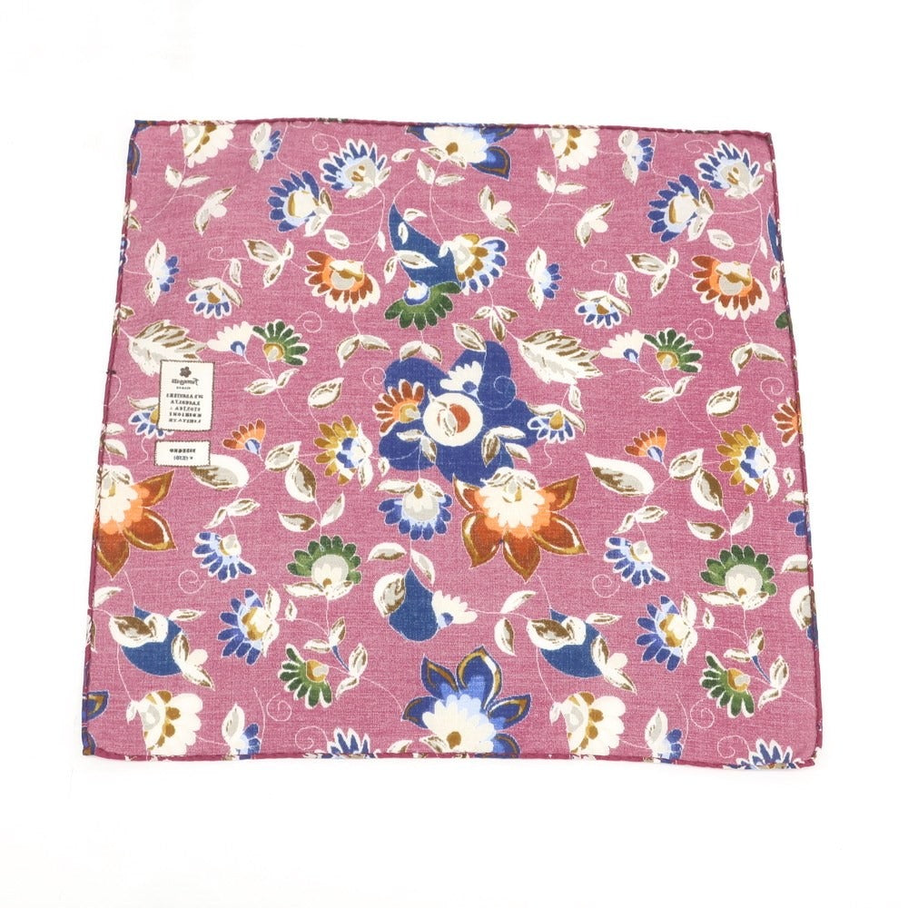 [Used] Fumagalli Cotton Silk Pocket Square Pink Purple x Multicolor [PUP] [S/S/A/W] [Condition Rank A] [Men&