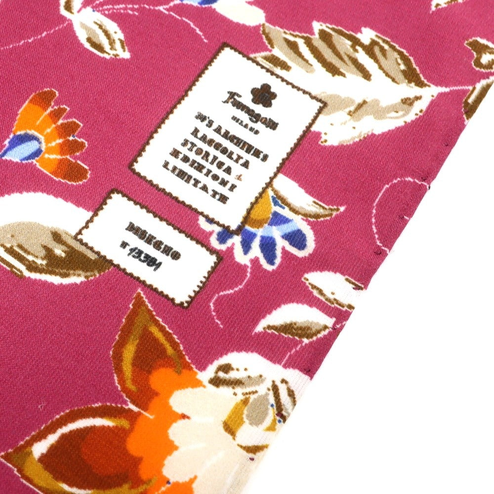 [Used] Fumagalli Cotton Silk Pocket Square Pink Purple x Multicolor [PUP] [S/S/A/W] [Condition Rank A] [Men&