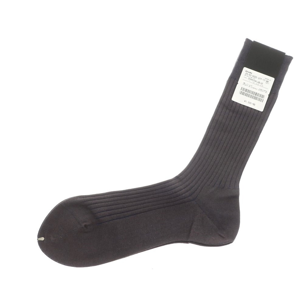 [Used] [Unused] Brilla per il gusto Cotton nylon ribbed socks Charcoal gray x blue [GRY] [S/S/A/W] [Condition rank S] [Men&