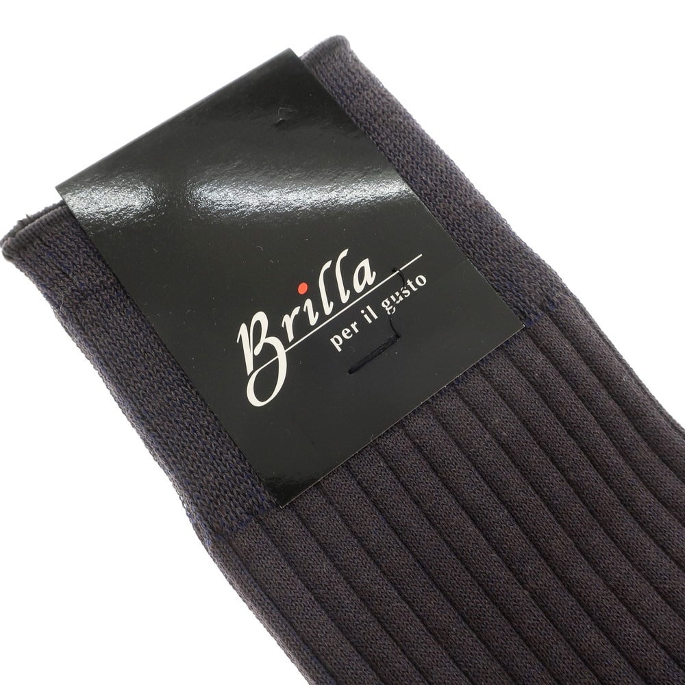 [Used] [Unused] Brilla per il gusto Cotton nylon ribbed socks Charcoal gray x blue [GRY] [S/S/A/W] [Condition rank S] [Men&