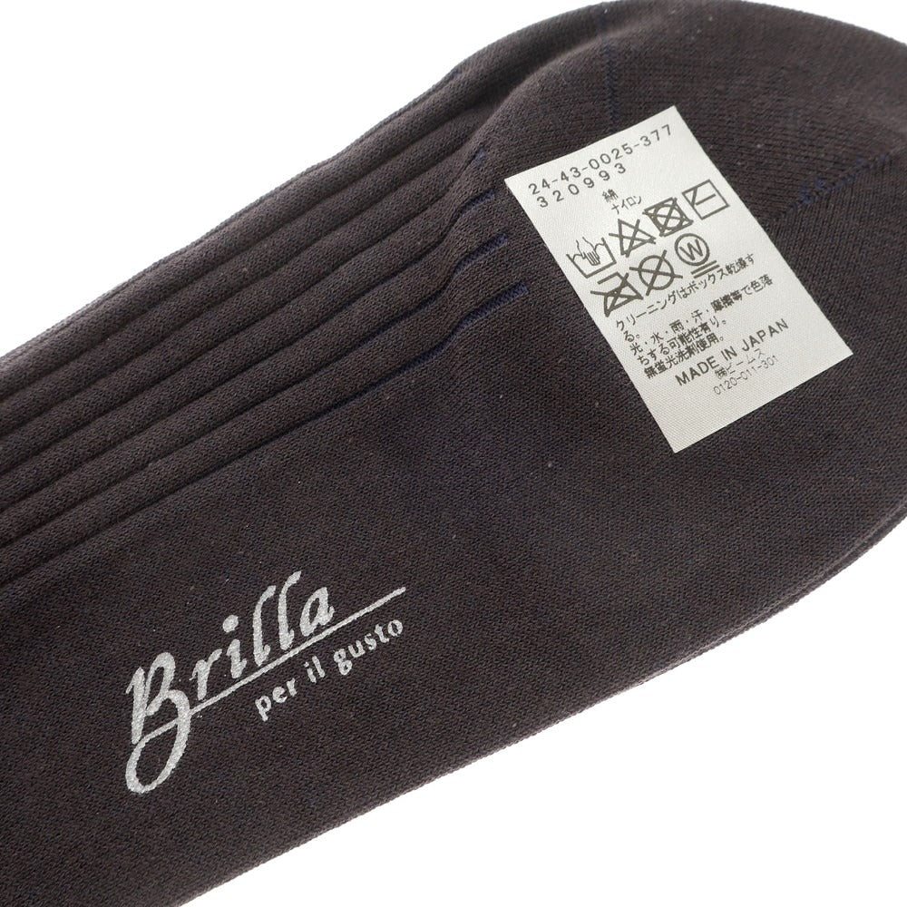 [Used] [Unused] Brilla per il gusto Cotton nylon ribbed socks Charcoal gray x blue [GRY] [S/S/A/W] [Condition rank S] [Men&