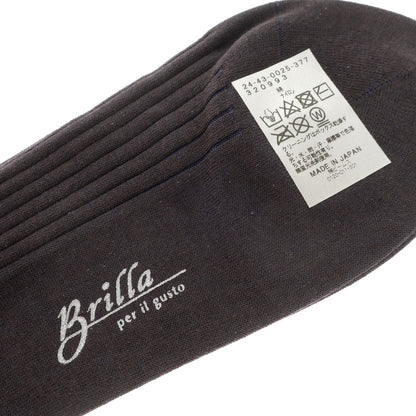 【中古】【未使用】ブリッラ ペル イル グスト Brilla per il gusto コットンナイロン リブ ソックス チャコールグレーxブルー【GRY】【S/S/A/W】【状態ランクS】【メンズ】【759194】