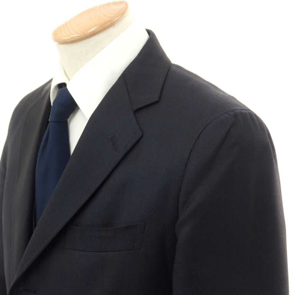 【中古】アザブテーラー azabu tailor ウールモヘヤ スリーピース セットアップ 3つボタンスーツ ネイビー【サイズ44/48/79】【NVY】【S/S】【状態ランクC】【メンズ】【759181】