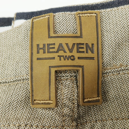 【中古】ヘブントゥ HEAVEN TWO コットンポリエステル 5ポケットパンツ ダークベージュ【サイズ32】【BEI】【A/W】【状態ランクA】【メンズ】