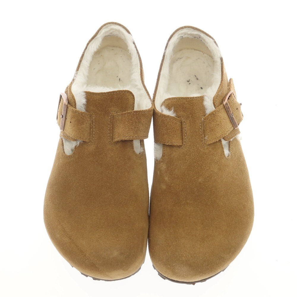 【中古】ビルケンシュトック BIRKENSTOCK BOSTON スエード ボアファー サンダル ブラウン【 41 】【 状態ランクB 】【 メンズ 】