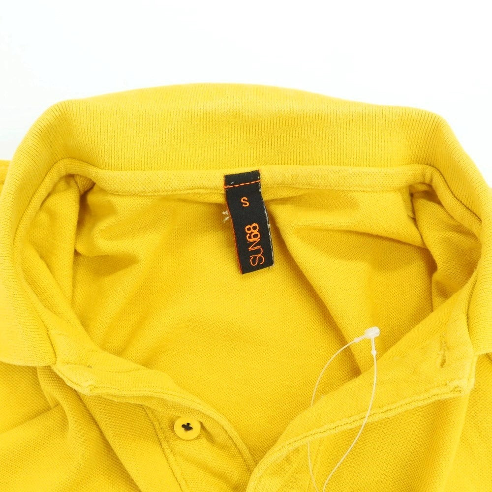 [Used] SUN68 Cotton Pique Short Sleeve Polo Shirt Yellow [Size S] [YEL] [S/S] [Condition Rank B] ​​[Men&