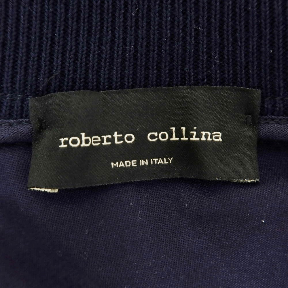 【中古】ロベルトコリーナ ROBERTO COLLINA ストレッチコットン ジップアップ ブルゾン ネイビー【 46 】【 状態ランクA 】【 メンズ 】