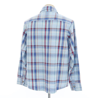 [Used] A.P.C. Cotton polyester check casual shirt, blue [S] [Condition rank B] ​​[Men&