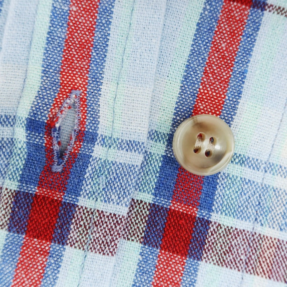 Used] A.P.C. Cotton polyester check casual shirt, blue [S