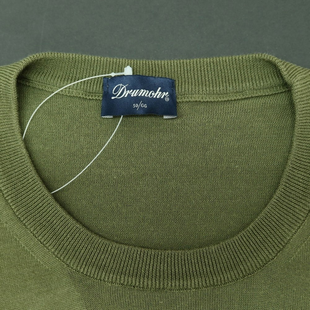 [Used] Drumohr Cotton Short Sleeve Crew Neck Pullover Knit Olive Green [Size 46] [GRN] [S/S] [Condition Rank B] ​​[Men&