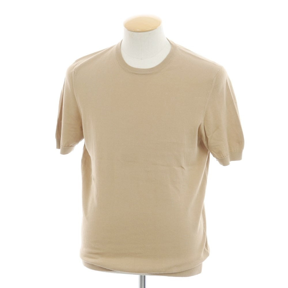 [Used] Drumohr Cotton Short Sleeve Crew Neck Pullover Knit Beige [Size 46] [BEI] [S/S] [Condition Rank B] ​​[Men&