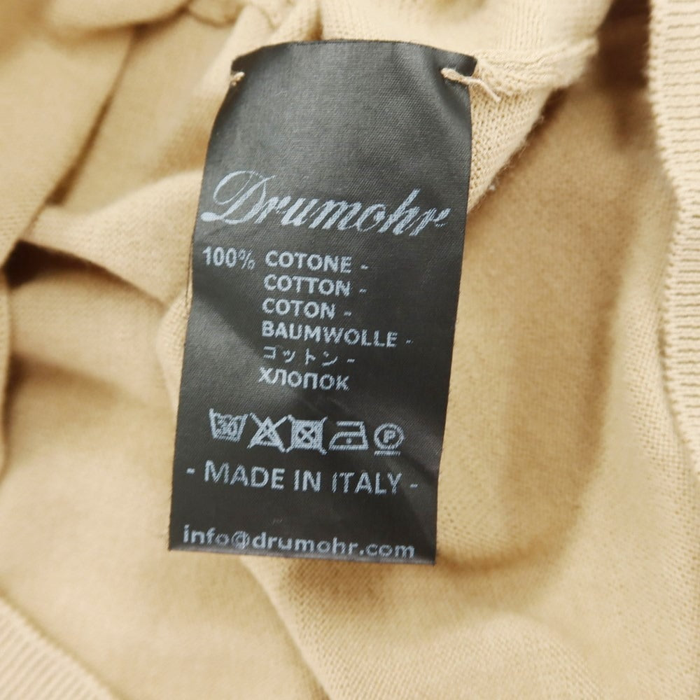 [Used] Drumohr Cotton Short Sleeve Crew Neck Pullover Knit Beige [Size 46] [BEI] [S/S] [Condition Rank B] ​​[Men&