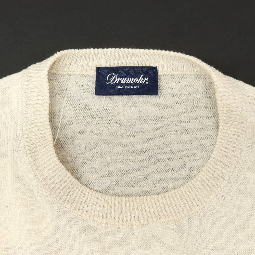 [Used] Drumohr Linen Polyester Long Sleeve Crew Neck Pullover Knit Off White [Size 46] [WHT] [S/S] [Condition Rank B] ​​[Men&