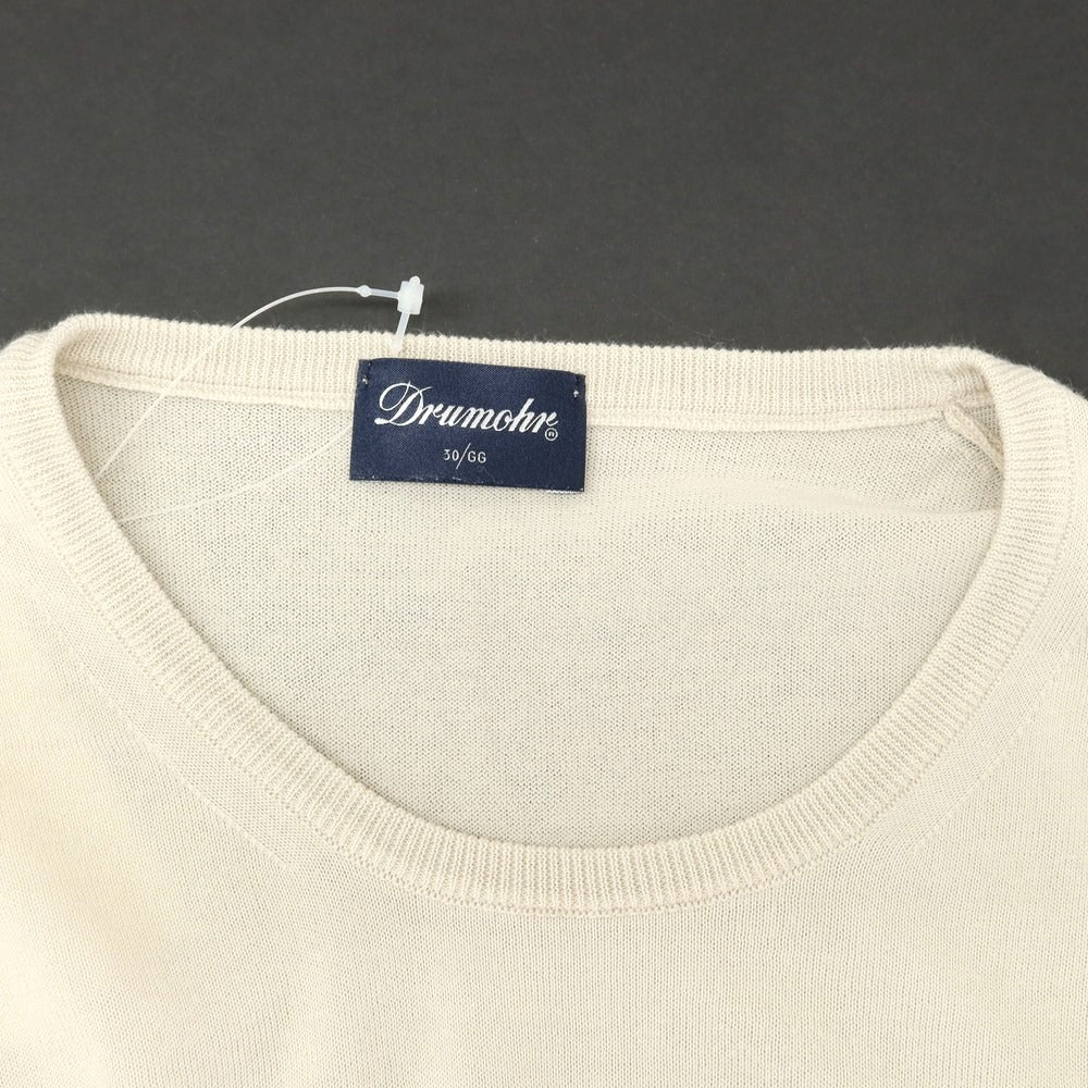 [Used] Drumohr Cotton High Gauge Crew Neck Pullover Knit Light Beige [Size 46] [BEI] [S/S] [Condition Rank C] [Men&