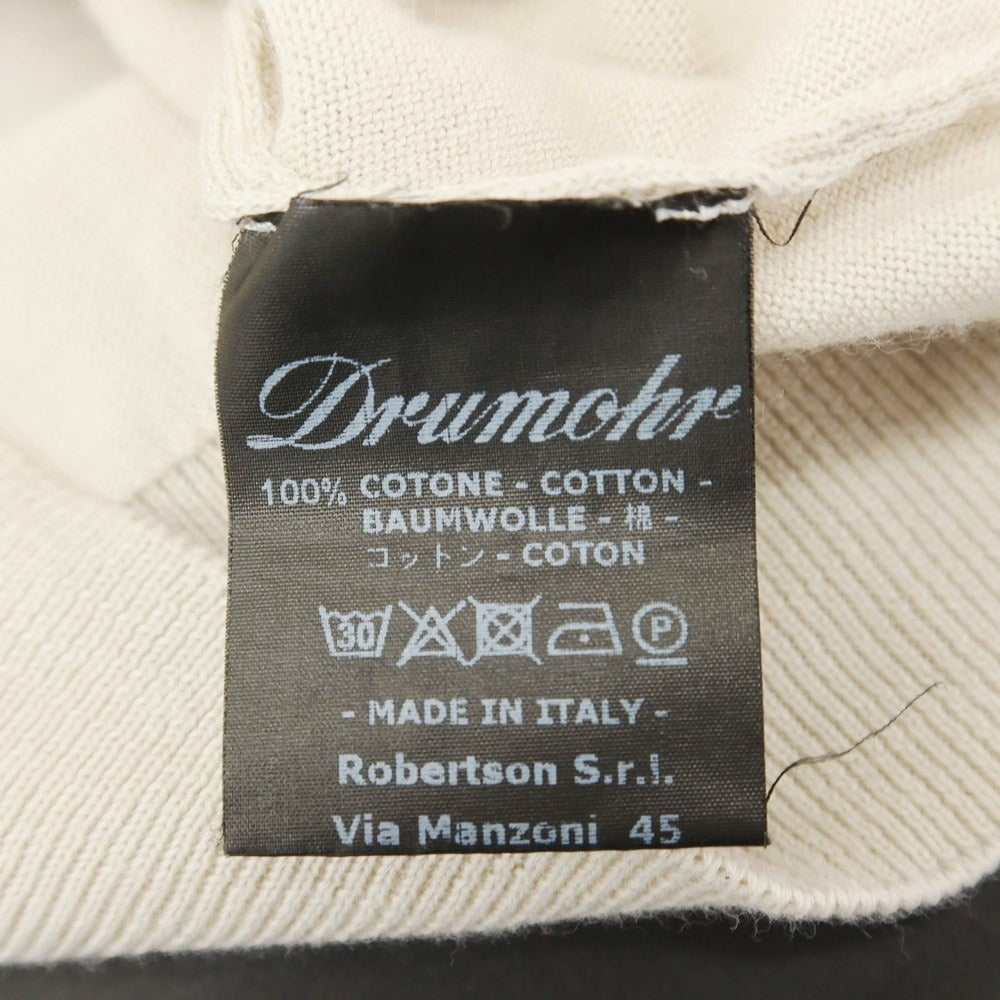 [Used] Drumohr Cotton High Gauge Crew Neck Pullover Knit Light Beige [Size 46] [BEI] [S/S] [Condition Rank C] [Men&