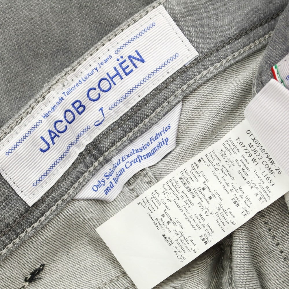 [Used] JACOB COHEN Luxury Denim J622 Stretch Denim Pants Jeans Grey [31] [Condition Rank B] ​​[Men&