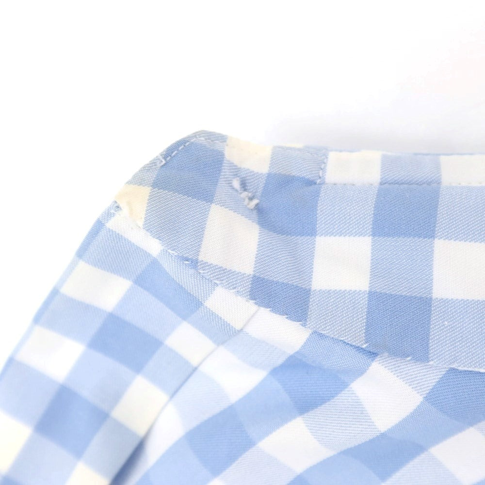 [Used] Luigi Borrelli Cotton Check Shirt Light Blue x White [39] [Condition Rank B] ​​[Men&