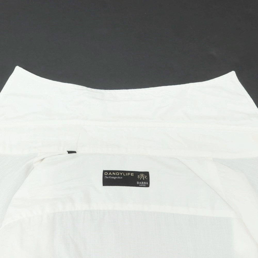 [Used] BARBA DANDY LIFE Cotton Horizontal Collar Shirt White [39] [Condition Rank D] [Men&