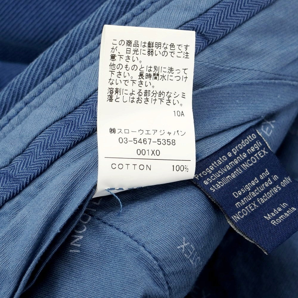 [Used] INCOTEX Twill Cotton Casual Slacks Pants Blue [48] [Condition Rank D] [Men&