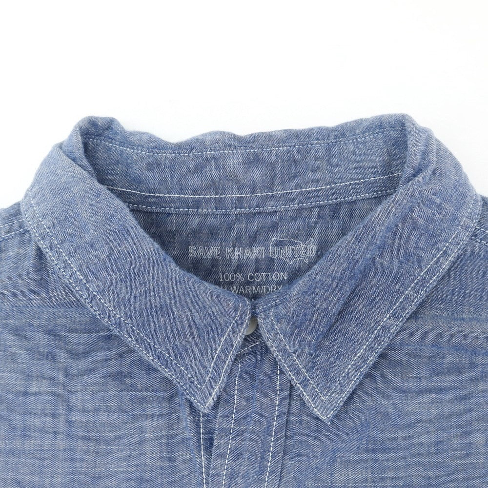 [Used] SAVE KHAKI UNITED Chambray Casual Shirt Dark Blue [S] [Condition Rank B] ​​[Men&