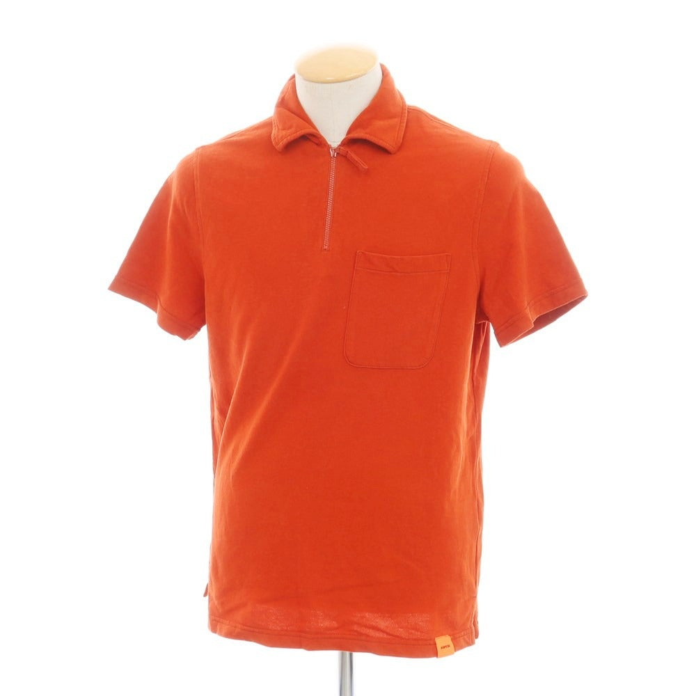 [Used] ASPESI Cotton Half-Zip Short-Sleeve Polo Shirt Dark Orange [Size S] [ORG] [S/S] [Condition Rank C] [Men&