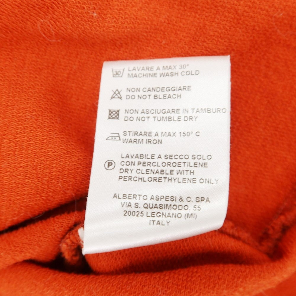 [Used] ASPESI Cotton Half-Zip Short-Sleeve Polo Shirt Dark Orange [Size S] [ORG] [S/S] [Condition Rank C] [Men&