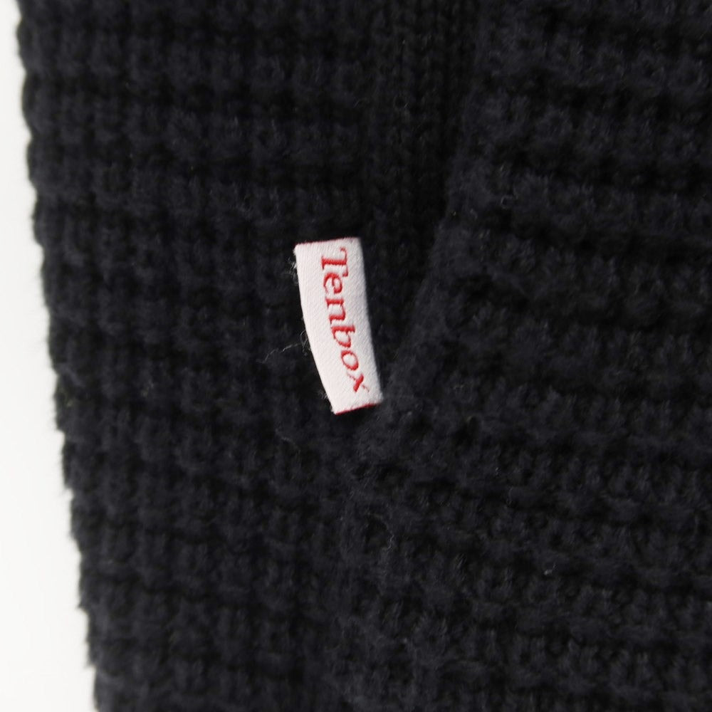 [Used] TENBOX Cotton Knit Waffle Cardigan Black [Size XL] [BLK] [S/S] [Condition Rank B] ​​[Men&